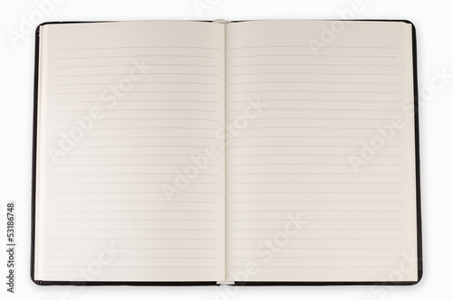 open blank page note book