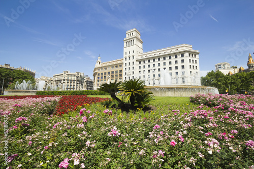 Photography Catalonia square. Barcelona, Spain.