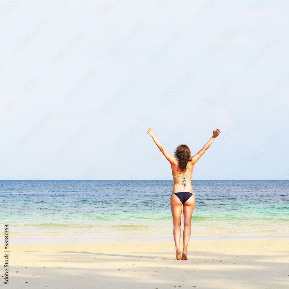 woman on beach woman on beach