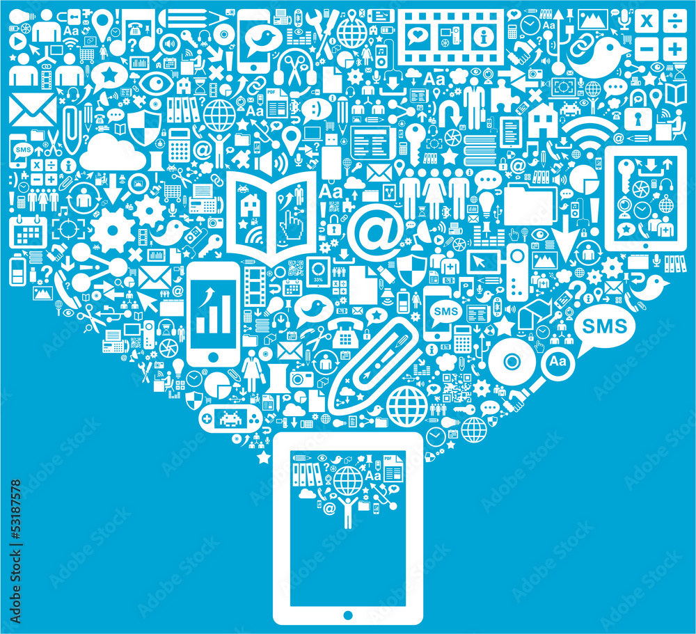 Tablet & Social Media icons Tablet & Social Media icons