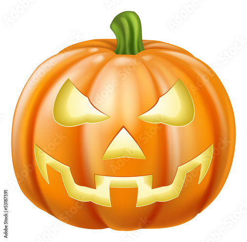 Halloween carved pumpkin