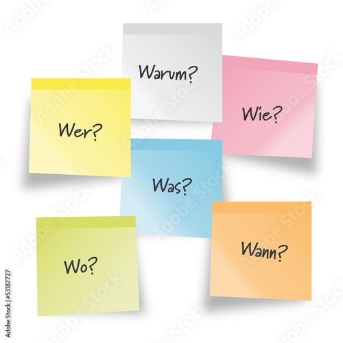 W-Fragen, wer, wie, was, wo, wann, warum, Analyse