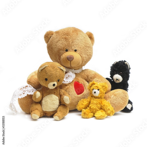 Old toy teddy bears