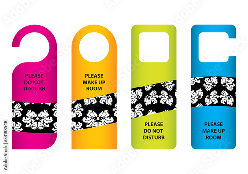 hotel do not disturb door hanger