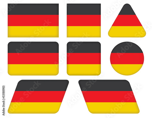 set of buttons with flag of Germany