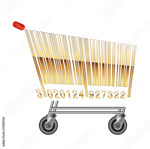 Caddie_Code Barre_Or