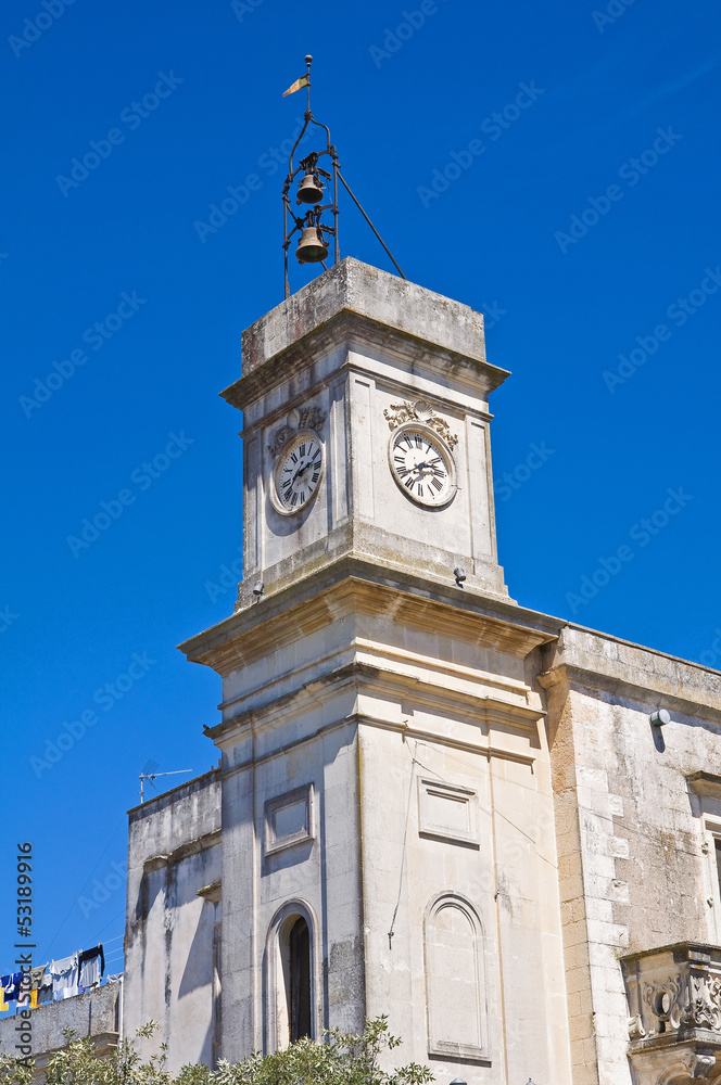 Clocktower. Palmariggi. Puglia. Italy.