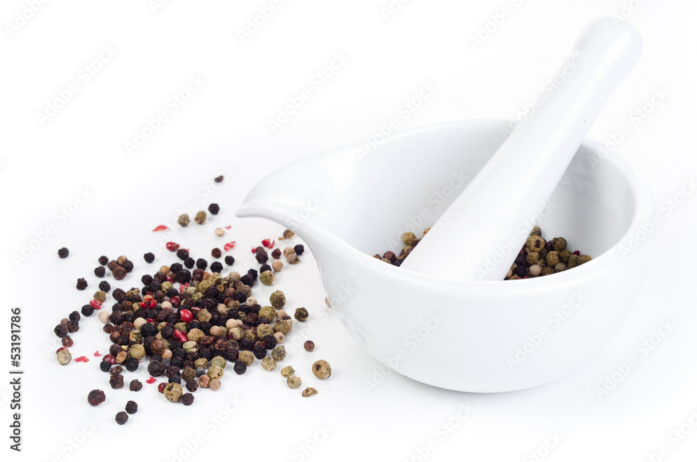 Mortar with the pepper Mortar with the pepper