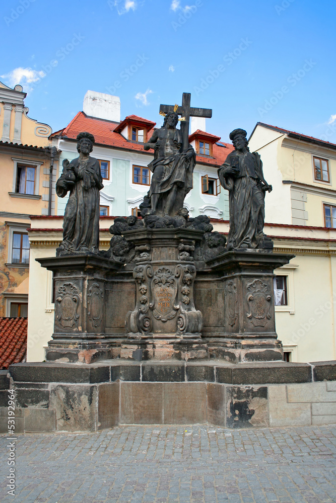 Sculpture on the Charles bridge in Prague