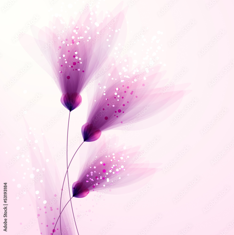 Obraz premium tło wektor z kwiatami