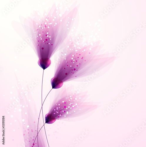 Naklejka roślina stylowy fiołek kwiat