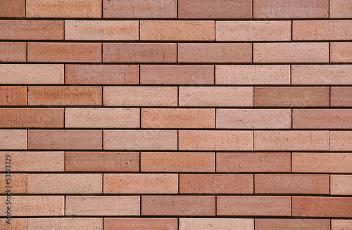 Decorative red brick wall texture in horizontal view