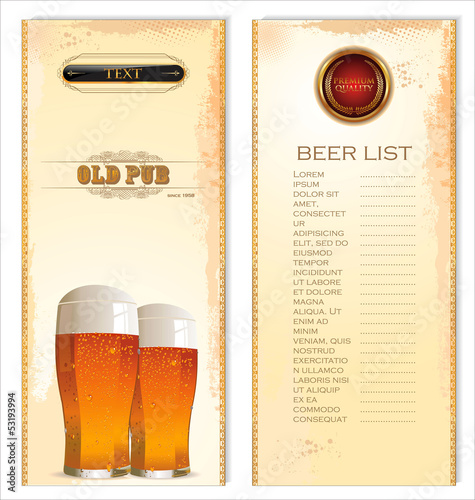 Beer list background