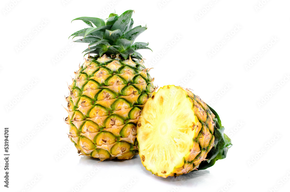 Isolated Pineapples . Isolated Pineapples .