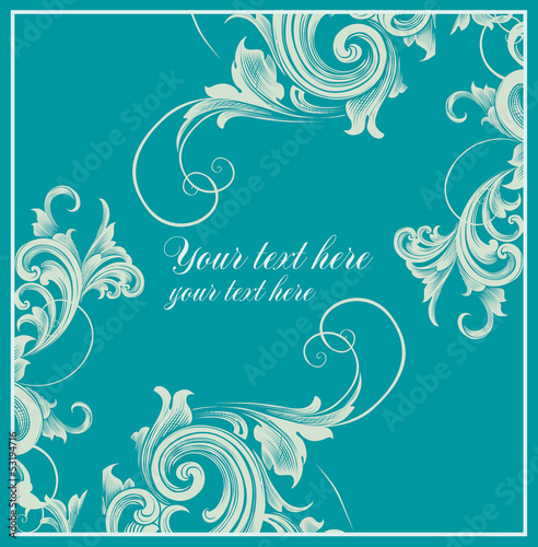 Card  in Baroque style