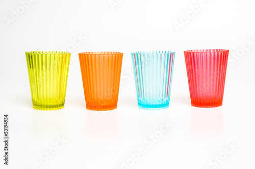 Smalll colorful plastic glasses