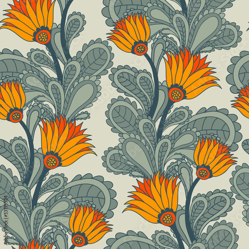 Vintage floral seamless
