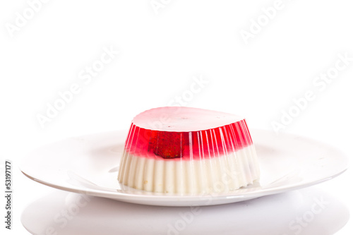 milk jelly with fruit