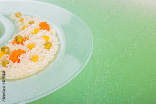 Risotto or rice with vegetables