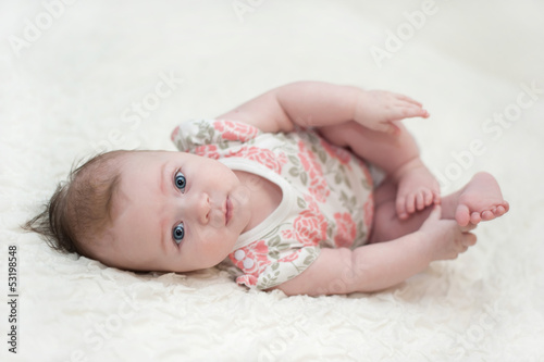 Little beautiful blue-eyed baby © ssnegireva