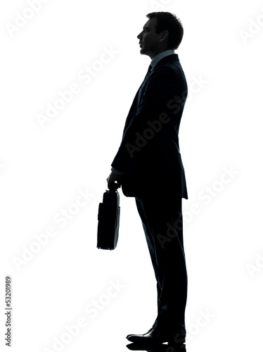 business man standing proflie silhouette photo