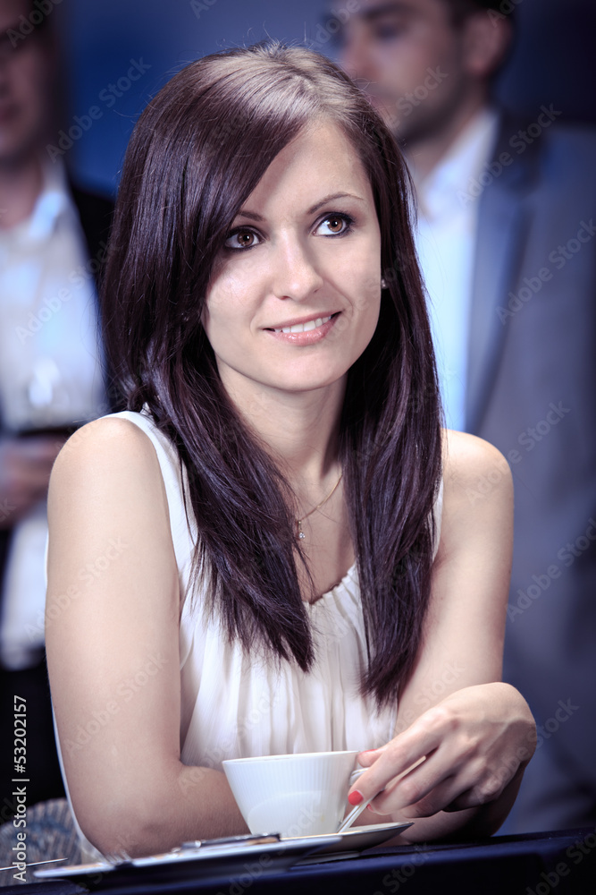 woman in a restaurant woman in a restaurant