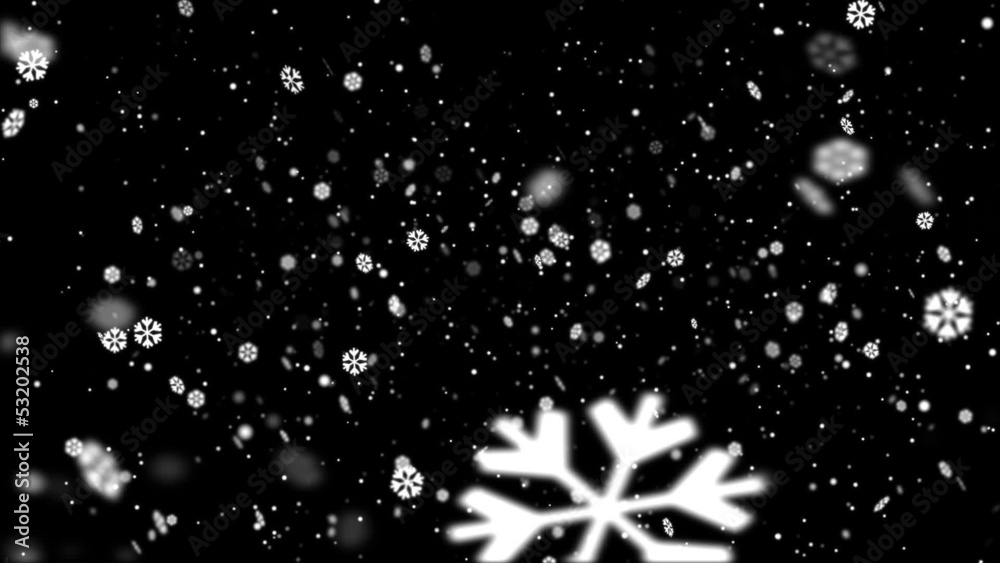 Snow Flakes Background Loop Snow Flakes Background Loop