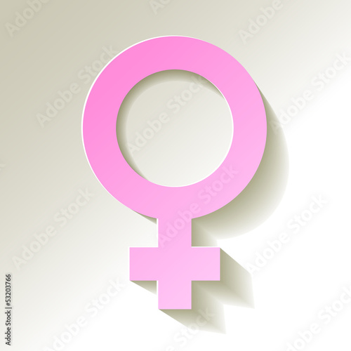 Venussymbol Weibliches Geschlecht Symbol rosa