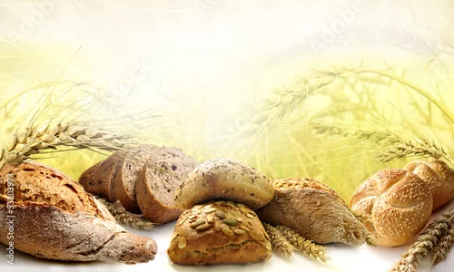 Panel kuchenny z motywem chleb