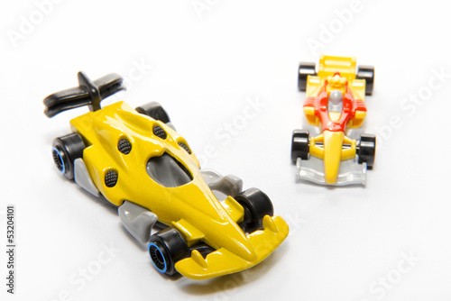 Racing Cars Isolated On White Background