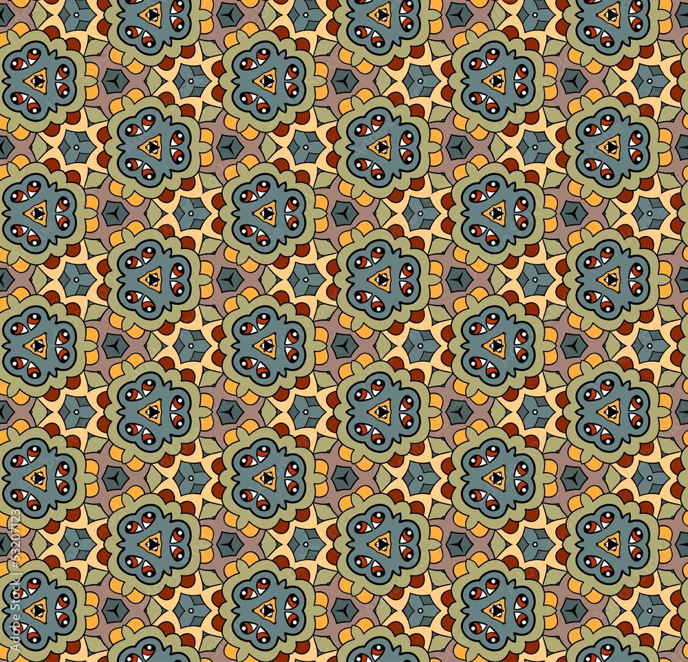 Ornate seamless vector pattern