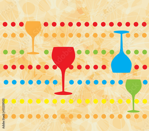 Wine menu card design background