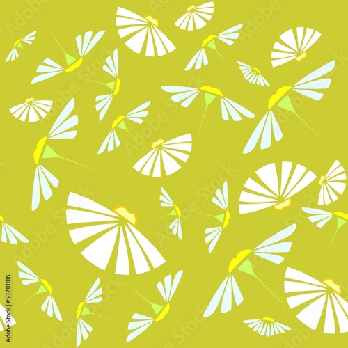 Background with flowers of chamomile