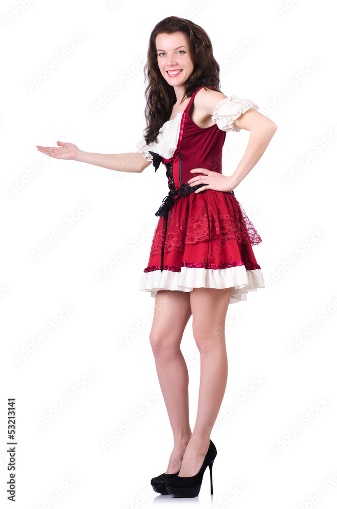 German girl in traditional festival clothing German girl in traditional festival clothing