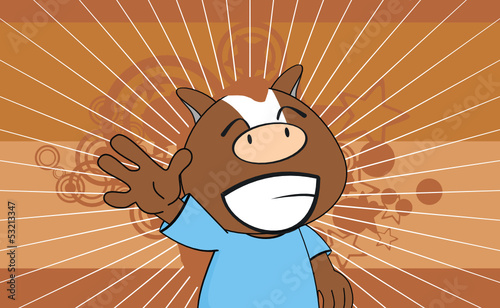 horse kid cartoon background9