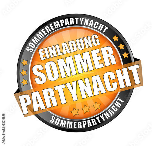 Icon Button Einladung Sommer Partynacht