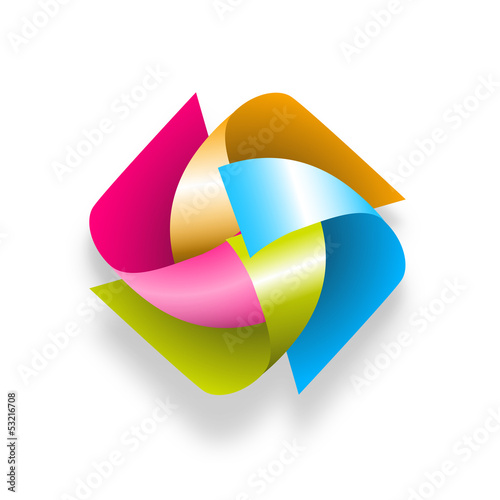 Vector logo pinwheel
