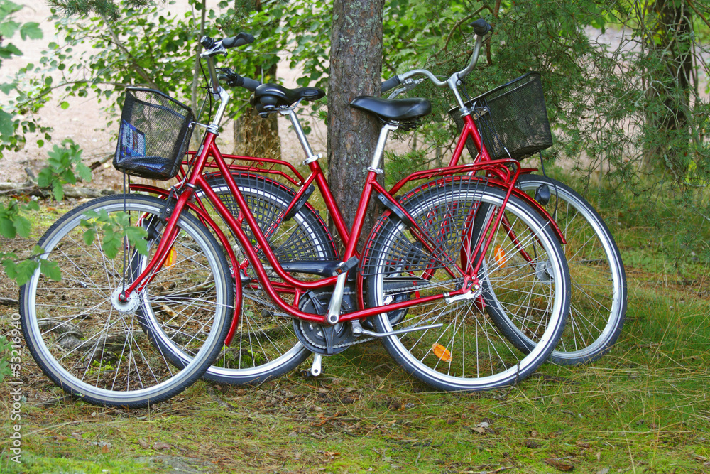 two bicycles