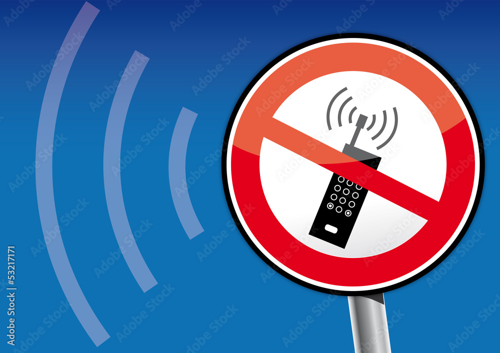 unHandystrahlung, Handy-Verbot, Mobilfkmast, Schild