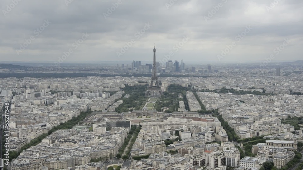 Beautiful cityscape of Paris with Eiffel Tower at the horizon Beautiful cityscape of Paris with Eiffel Tower at the horizon