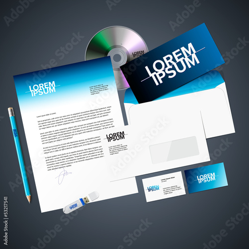 Set of corporate identity templates, vector Eps10 illustration.