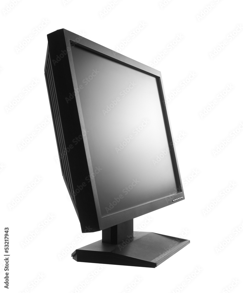Computer display or lcd tv on white background