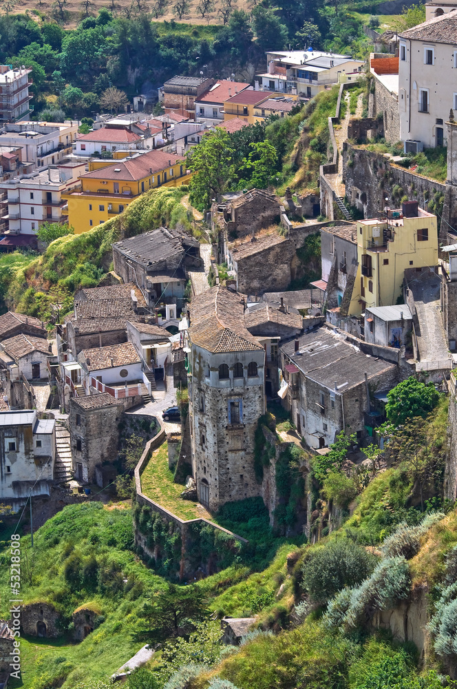 Panoramic view of Tursi. Basilicata. Italy.