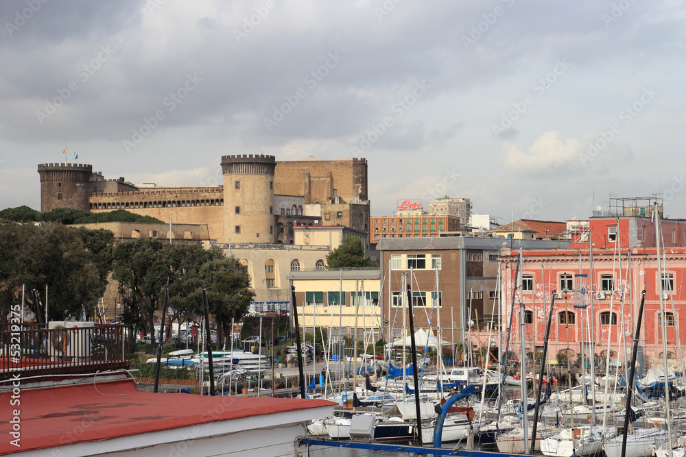 Castel nuovo from the Harbour, Naples