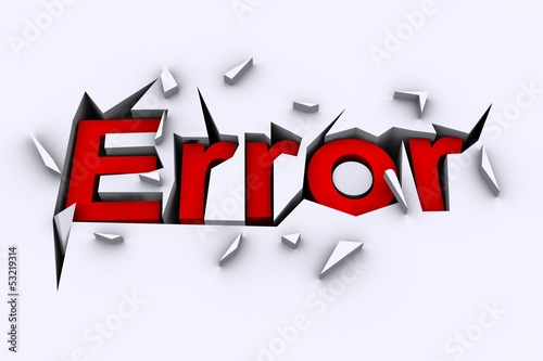 3D rander of word Error