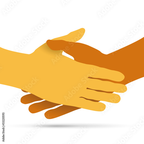 Vector logo teamwork, handshake