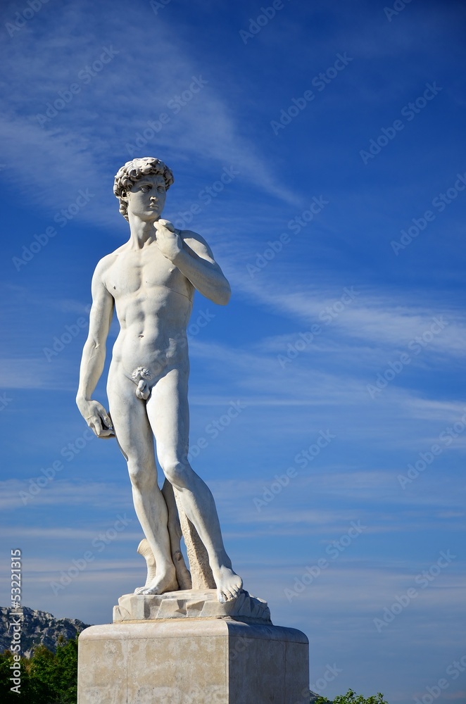 Naklejka premium Marseille : Statue de David par Jules Cantini