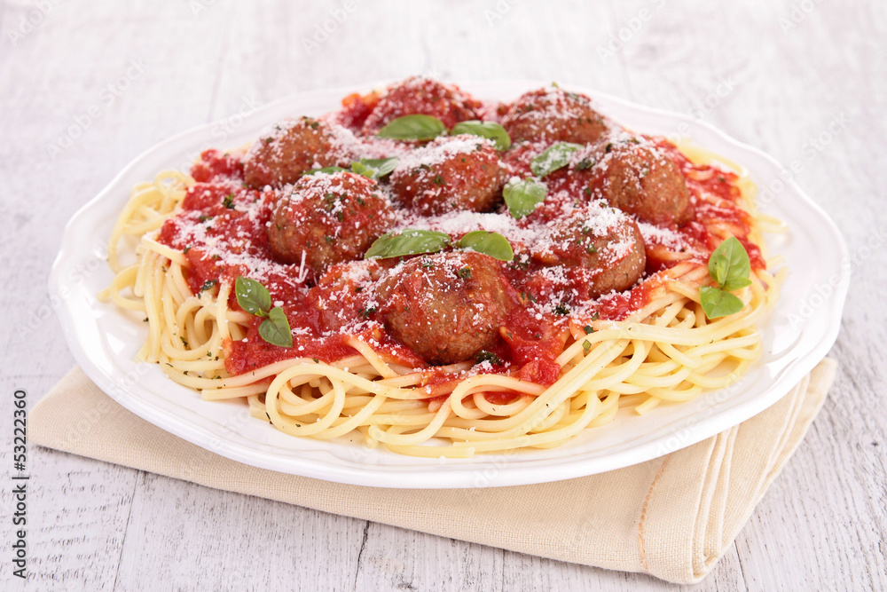 spaghetti with meatballs and parmesan spaghetti with meatballs and parmesan