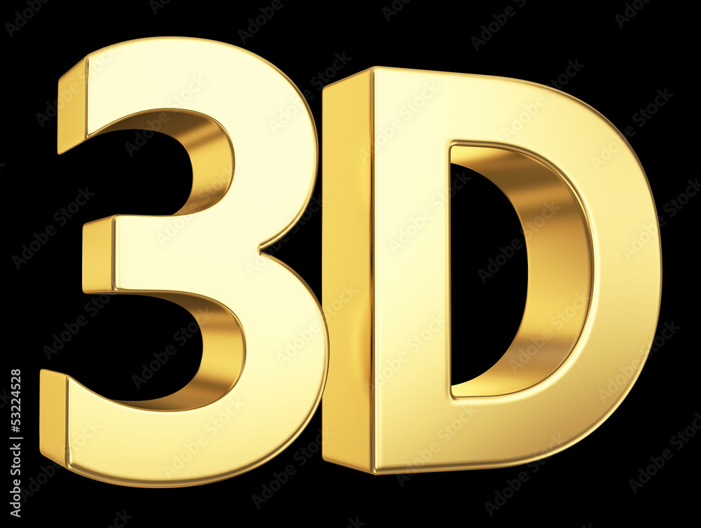 Golden symbol isolated on white with clipping path Golden symbol isolated on white with clipping path
