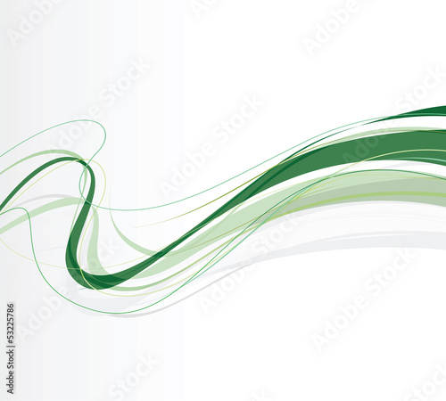 abstract green swirling lines